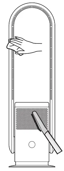 mistral SKJ CR022 Smart Bladeless Fan And Air Purifier- reach of kids