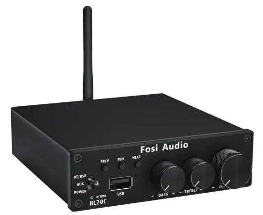 Fosi Audio BL20C Bluetooth Stereo Audio Receiver Amplifier