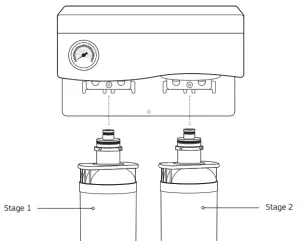 Cartridge near to water inlet