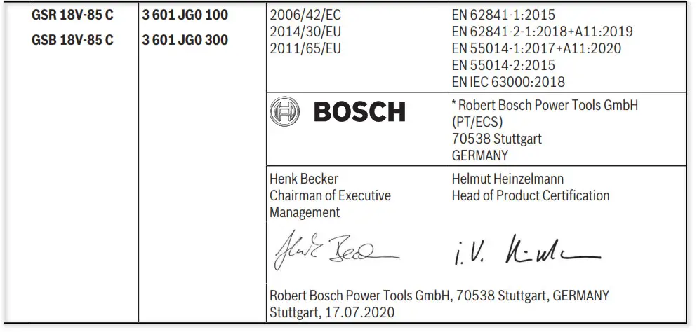 BOSCH GSR GSB 18V 85 C Professional Cordless Drill - figure 5