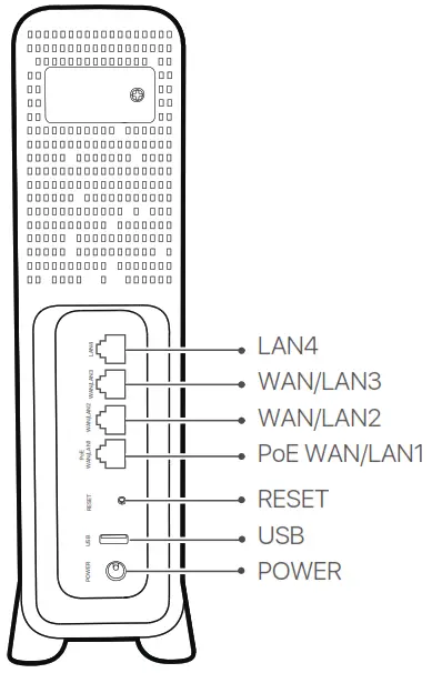 IP COM EW15D Comp Fi 6 Desktop Version AC 300 Tri Band Cable-Free Wi Fi Router - Button