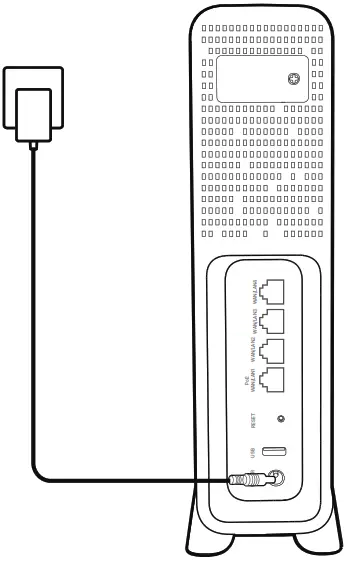 IP COM EW15D Comp Fi 6 Desktop Version AC 300 Tri Band Cable-Free Wi Fi Router - power