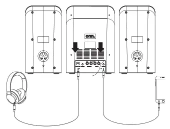 onn 100008722 Mini CD Stereo System - Connecting to Line In