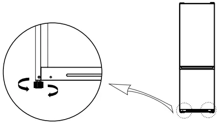 IKEA 104 948 50 UPPKALLA Fridge Freezer - Levelling feet
