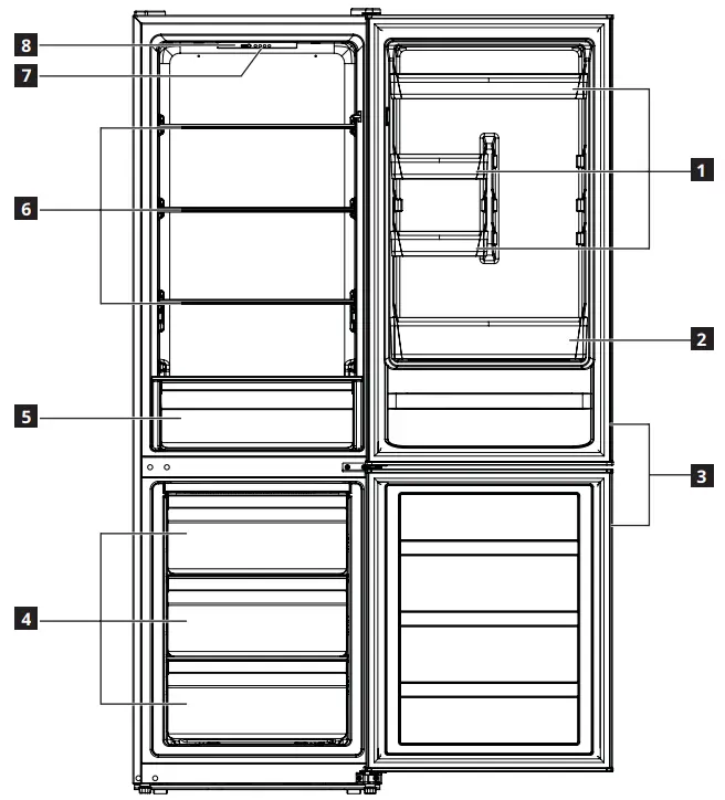 IKEA 104 948 50 UPPKALLA Fridge Freezer - Product overview