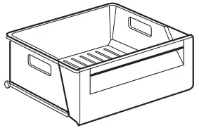 IKEA 104 948 50 UPPKALLA Fridge Freezer - Vegetable drawer