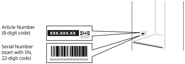 IKEA 104 948 50 UPPKALLA Fridge Freezer - serial number