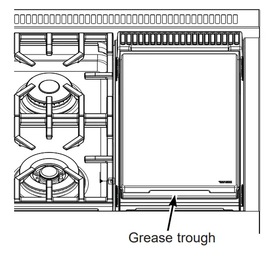 CAFE CGU366 36 Inch Professional Rangetops - Grease trough