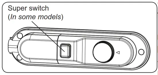 Cylinda K1085E Portable Refrigerator - switch