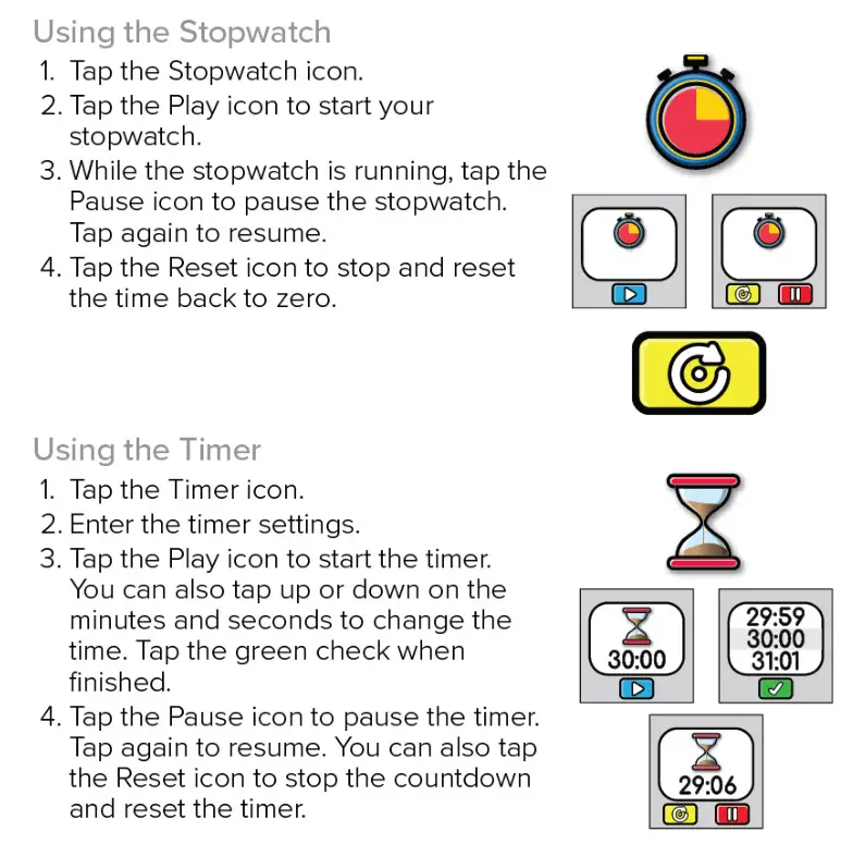 Accutime Kids Interactive Watch - Using the clock feature
