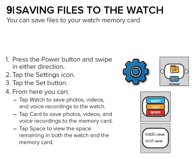 Accutime Kids Interactive Watch - saving files