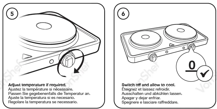 VonHaus 2000118 Double Hot Plate-fig4