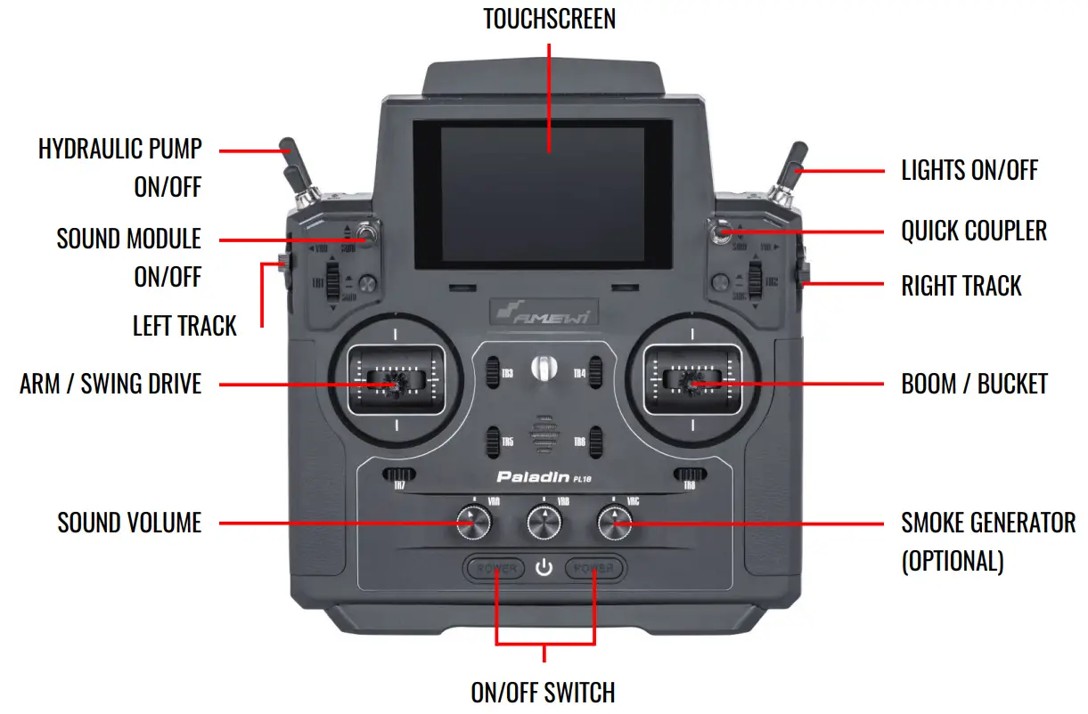 AMEWi 4260677954020 Kabolite 970 RC Excavator - REMOTE CONTROL