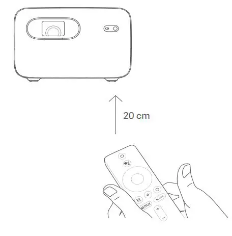 MI Smart Projector Pro 2 User Manual - Point the remote at the bottom right corner of the projector
