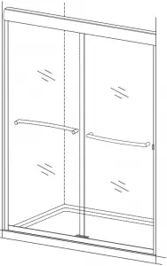 COVE by FOREMOST Sliding Shower and TUB Door