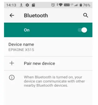 Turn on Bluetooth