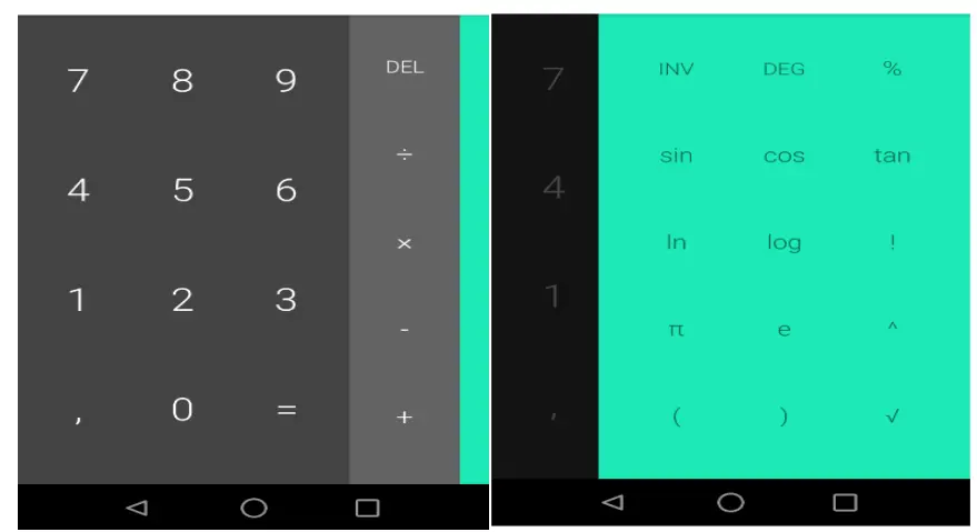 Touch the number key
