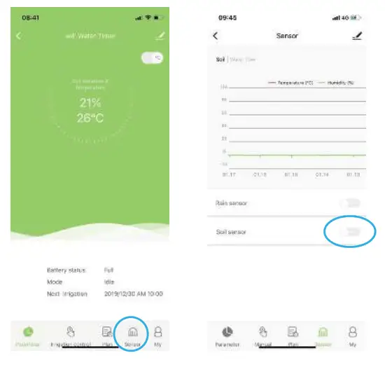 RainPoint Wi-Fi Irrigation Soil Moisture Sensor - OPERATING