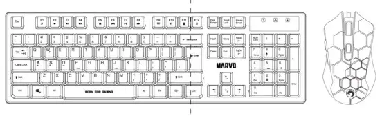 MARVO KM409 Mouse &amp Keyboard - Cover