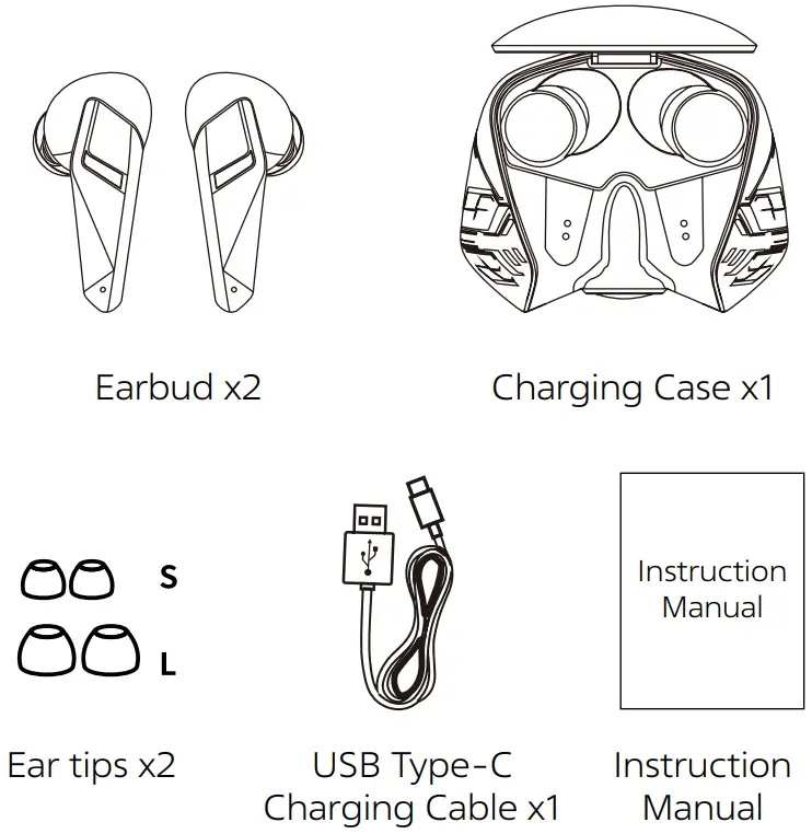 Dongguan Shengtemei Electroacoustic Technology VG22 GSPL TWSEARBUDS Touch Control Gaming Earbuds - FIG 1