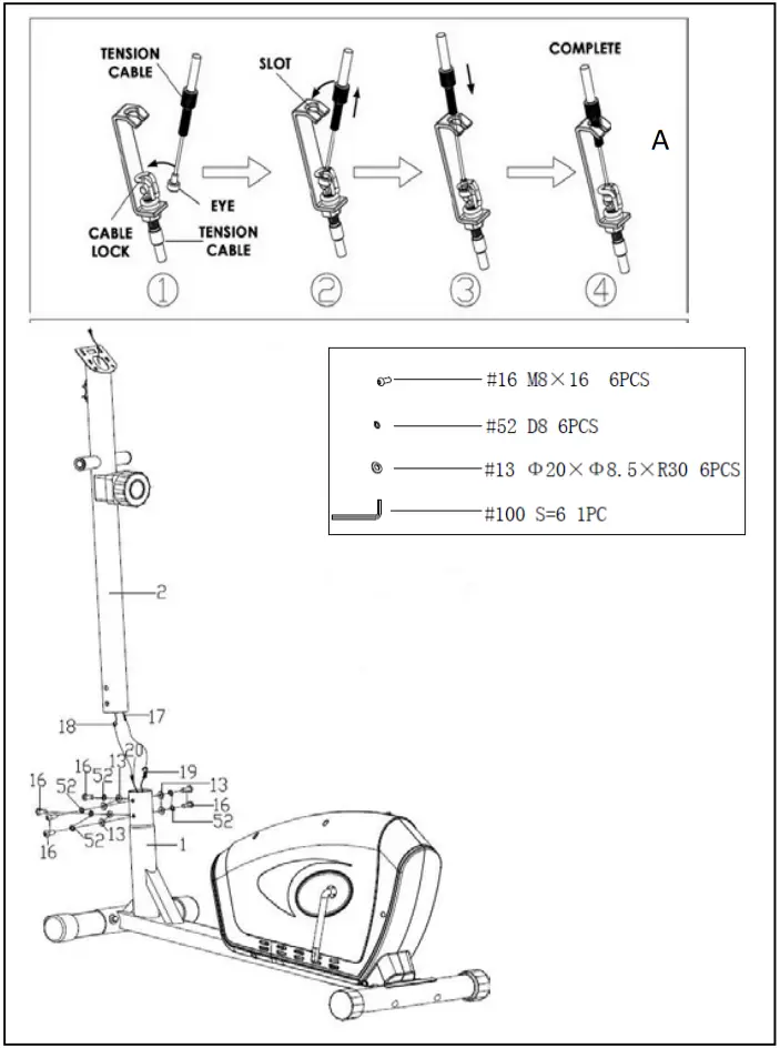SUNNY Health Fitness SF E3607 Magnetic Elliptical Trainer - ASSEMBLY 2
