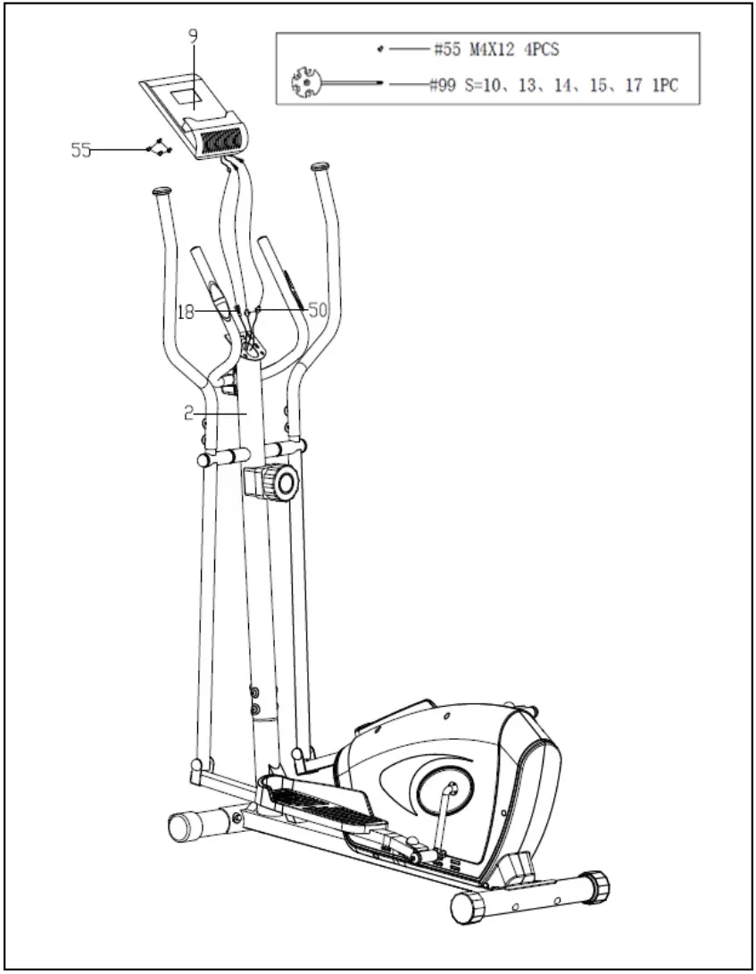 SUNNY Health Fitness SF E3607 Magnetic Elliptical Trainer - ASSEMBLY 6