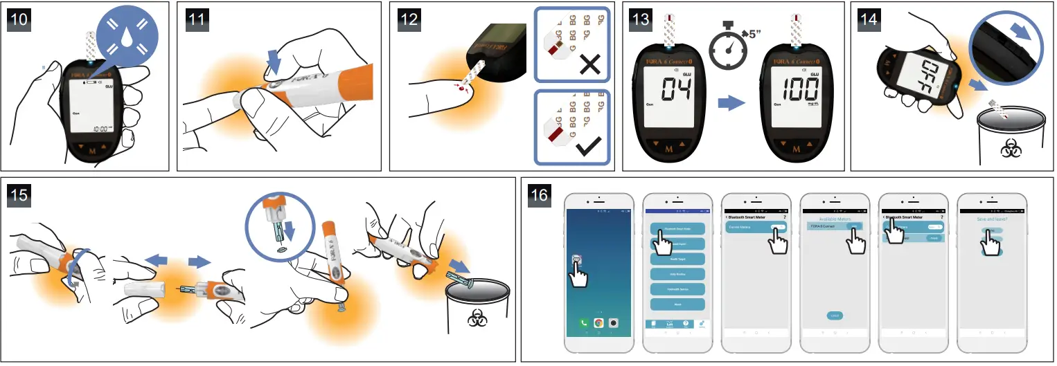 FORA 6 Connect Blood Glucose and Blood Ketone Meter-2