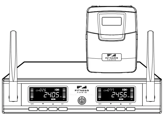 FITNESS AUDIO DX6 DR Dual Channel Three Redundancy Digital Wireless Microphone System
