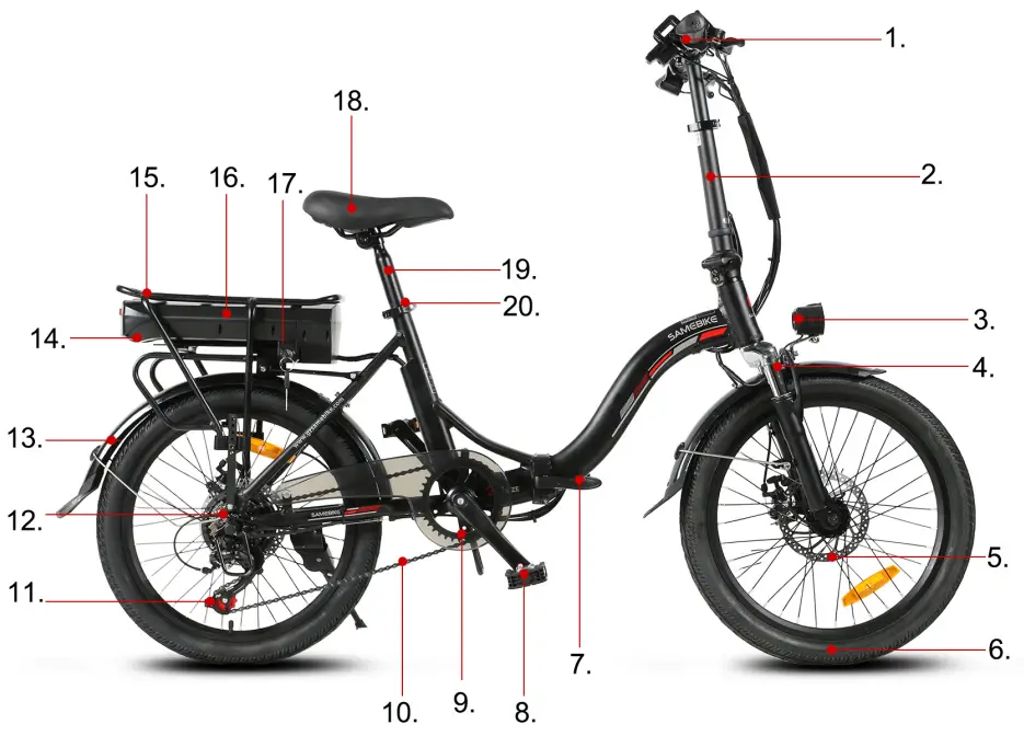 SAMEBIKE JG20 Electric Bike - fig 1