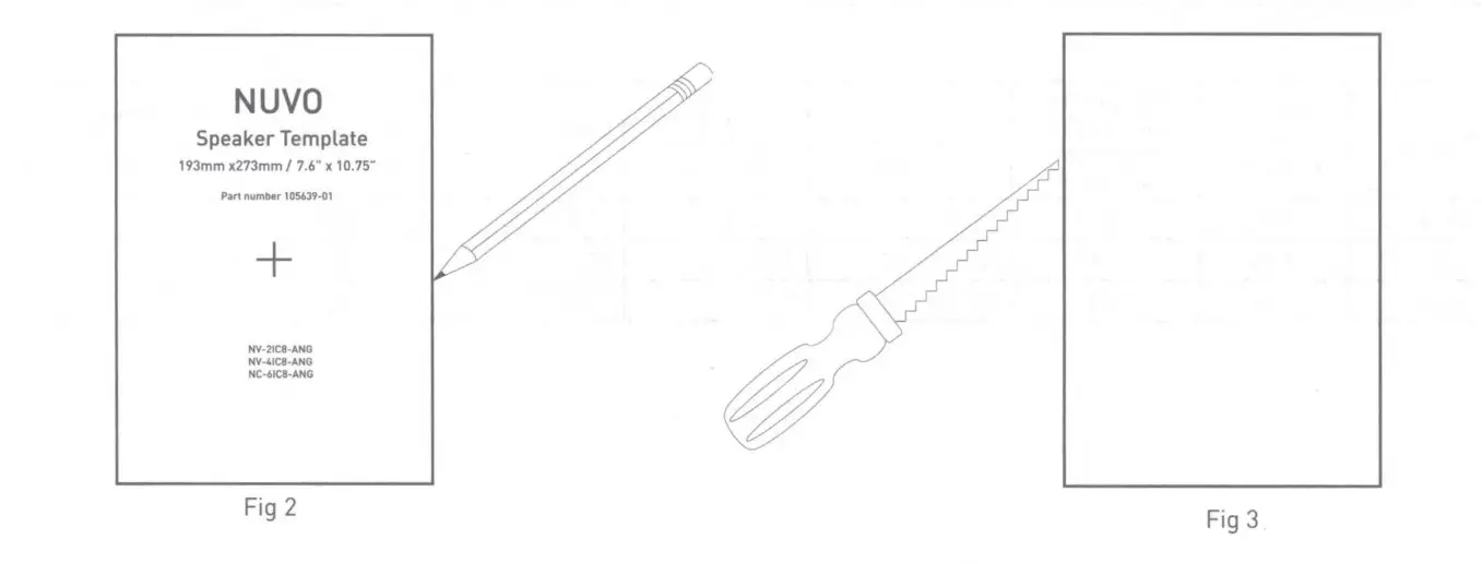 NUVO NV-6IW6 6.5 Inch In Wall Speaker - figure 2,3