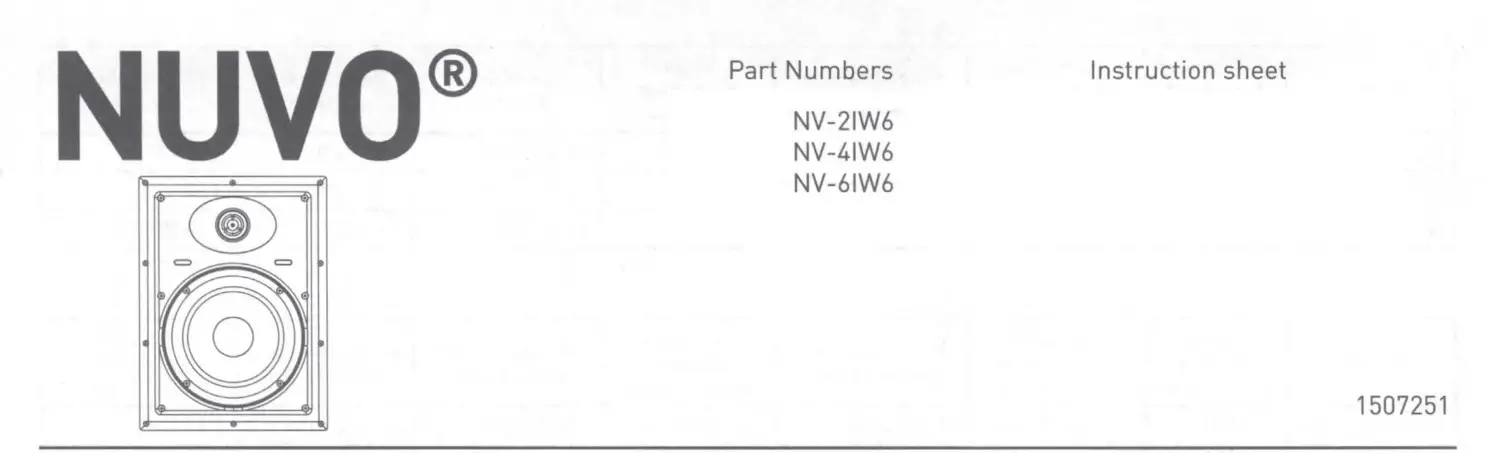 NUVO NV-6IW6 6.5 Inch In Wall Speaker - overview