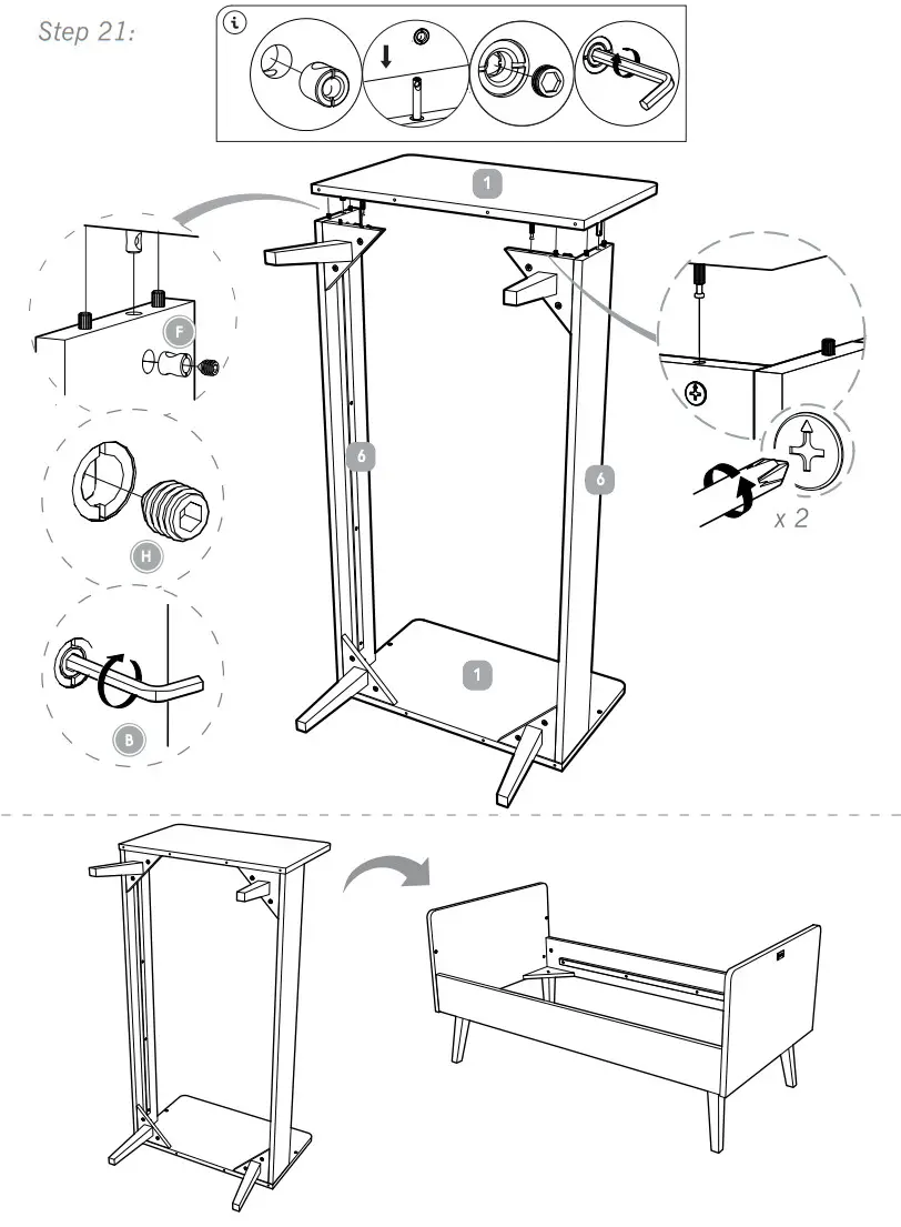 Silver Cross 32403301 Natural White Westport Cot Bed - Figure 15