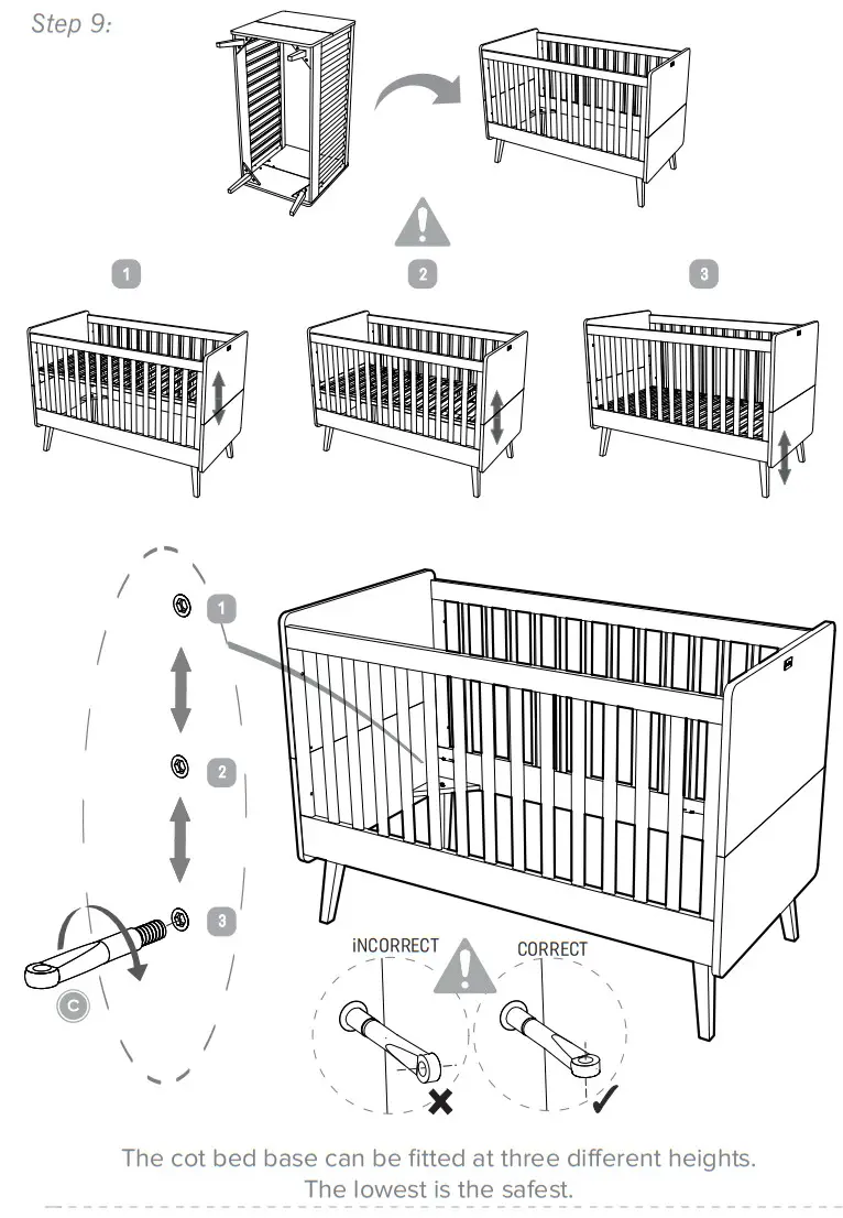 Silver Cross 32403301 Natural White Westport Cot Bed - Figure 7