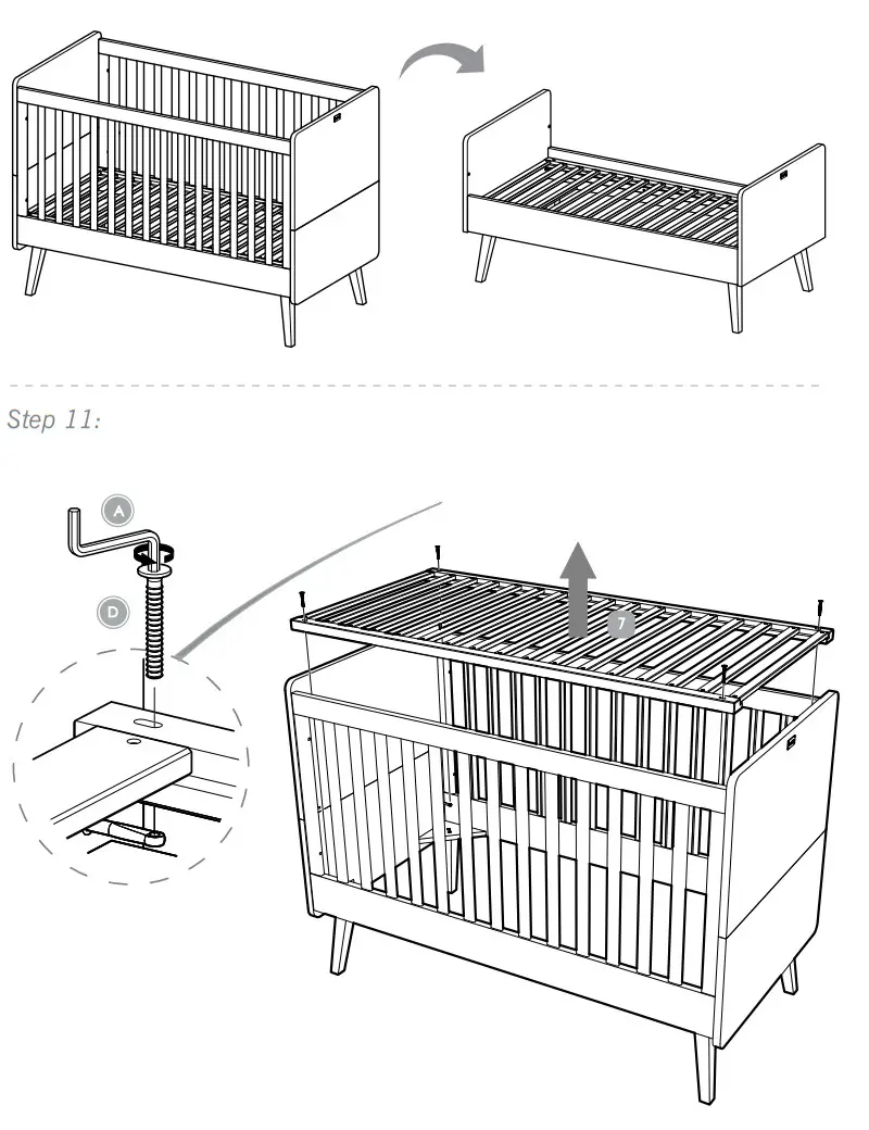 Silver Cross 32403301 Natural White Westport Cot Bed - Figure 9