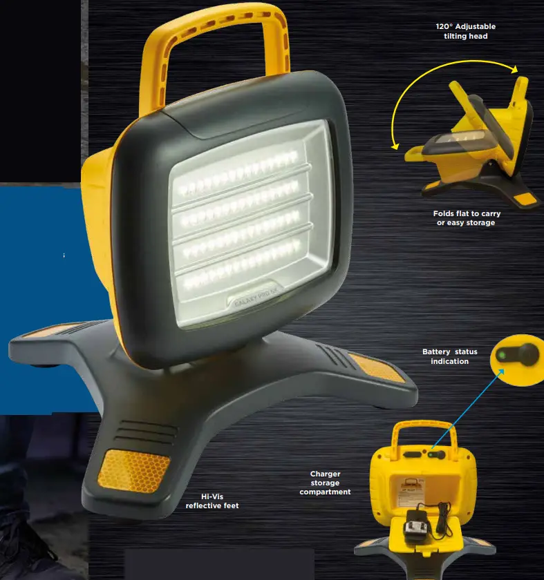 NightSearcher NSGALAXYPRO-6K Galaxy Pro 6K 6000 Lumen Rechargeable Floodlight - fig 2