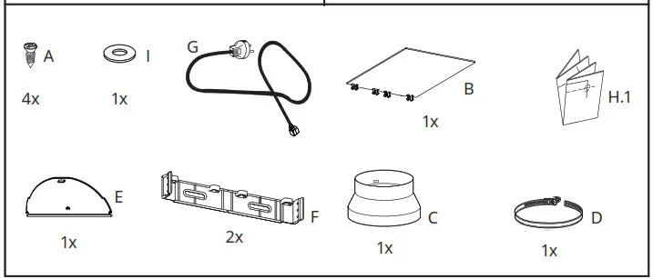 IKEA 404 432 13 RYTMISk Wall Mounted Extractor Hood - overview 2