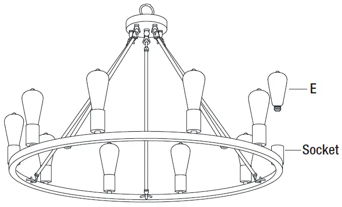 HAMPTON BAY HDP00330 Stratton 10 Light Chandelier 10
