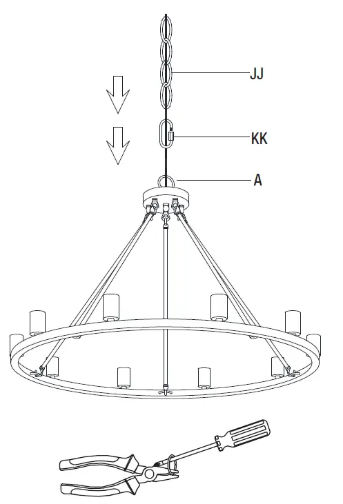HAMPTON BAY HDP00330 Stratton 10 Light Chandelier 5
