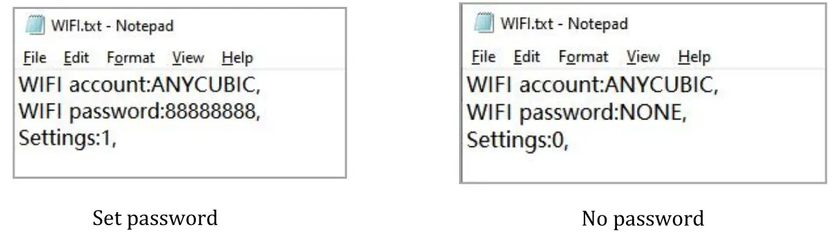 ANYCUBIC Photon 3D Printers - set passward