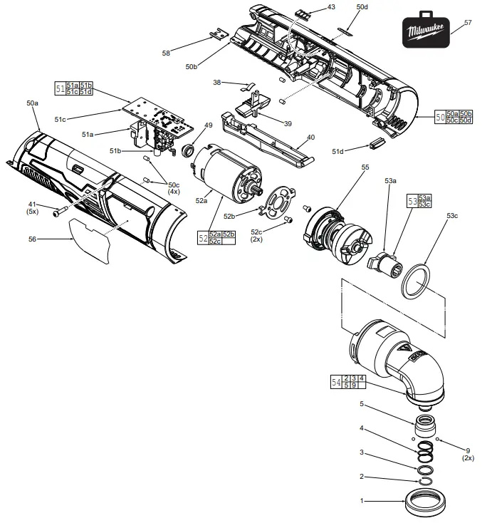 milwaukee-2467-20-M12-1-4-Inch-Hex-Right-Angle-Impact-Driver-6