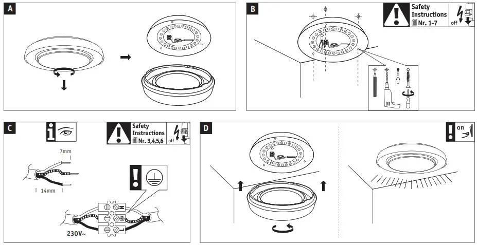 Paulmann 70546 LED Ceiling luminaire Rainbow - overview 1