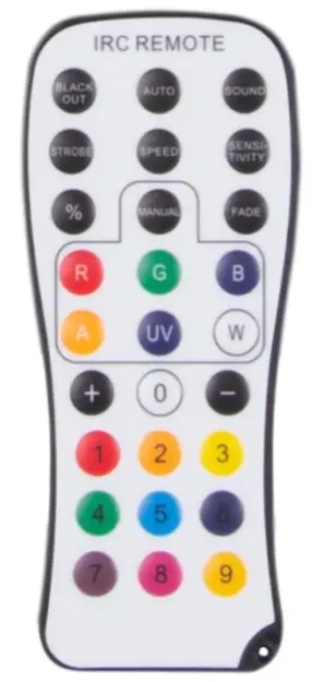 ColorKey VividPar HEX 6 RGBAW UV Wash Light - Remote Overview
