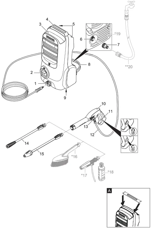 KARCHER K2 Compact Pressure Washer - 1