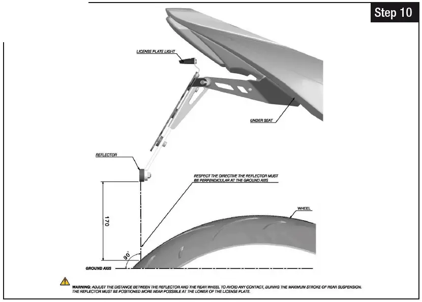 rizoma PT415 Fox License Plate Support Kit-13