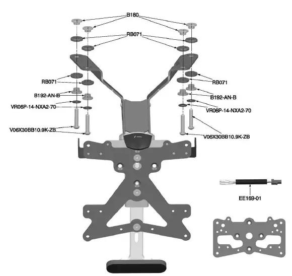 rizoma PT415 Fox License Plate Support Kit-2