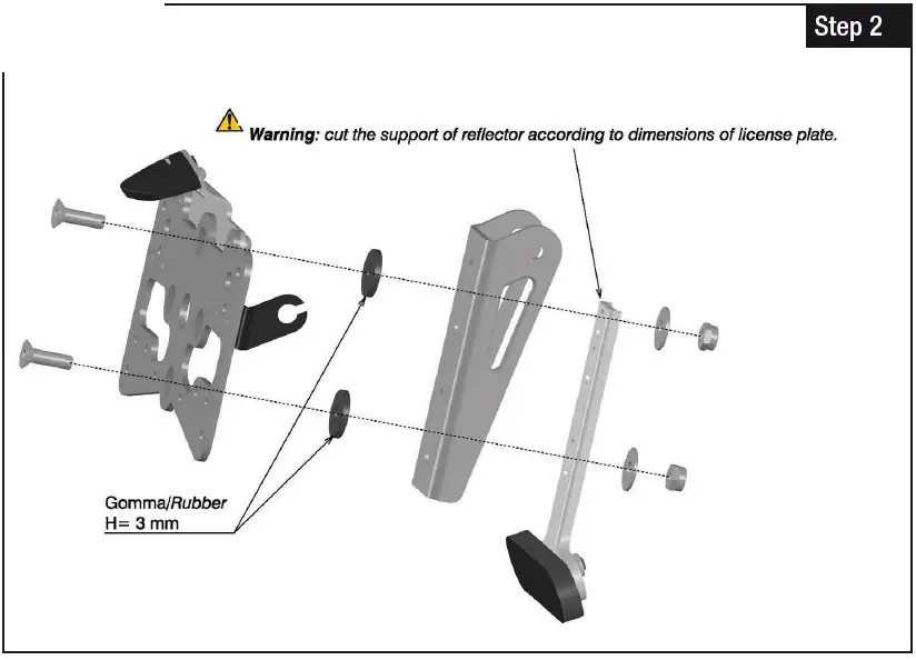 rizoma PT415 Fox License Plate Support Kit-5