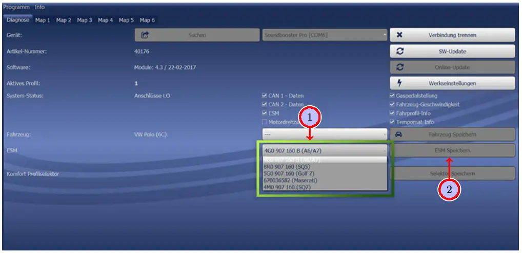 KUFATEC ML W166 Complete Set Active Sound incl Soundbooste - Software 3