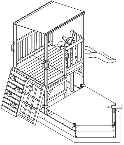 LIFESPAN KIDS Marina Boat Climb & Slide Play Centre-