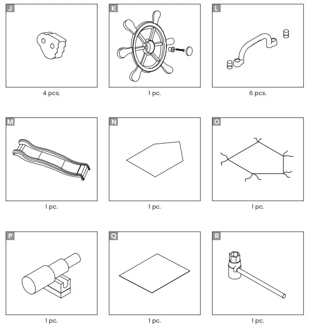 LIFESPAN KIDS Marina Boat Climb & Slide Play Centre-ASSEMBLY INSTRUCTIONS AB