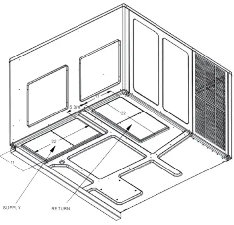 Goodman GPUM34208041 Single Package Gas-Electric Ultra-Low Nox Heating and Cooling Unit - 22